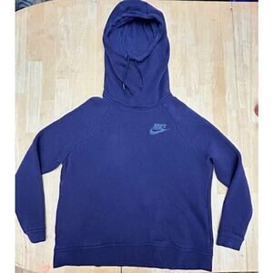 Nike Purple Snorkel Hood Womens Sweatshirt with Pockets Size L